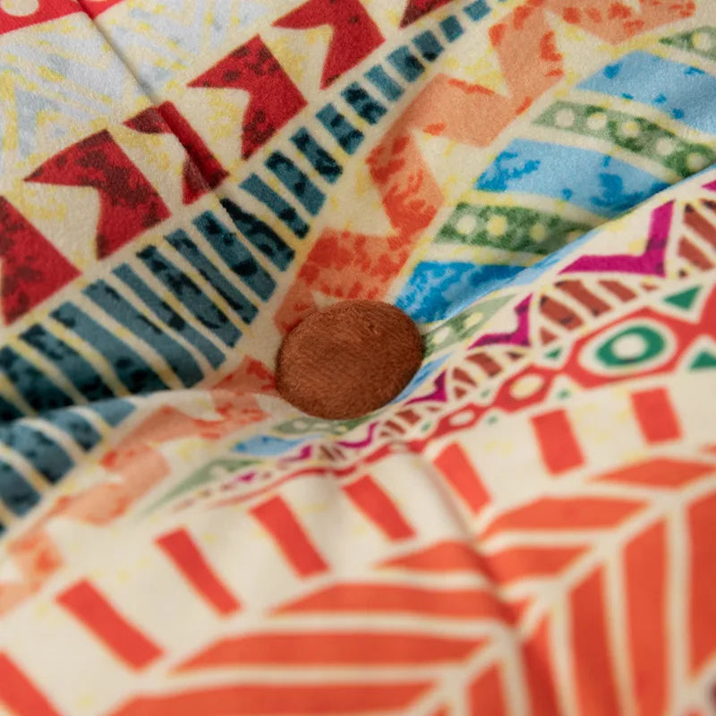 DecorBites™ Bohemian Mandala Velvet Floor Cushion for Reading Nook and Party Decor