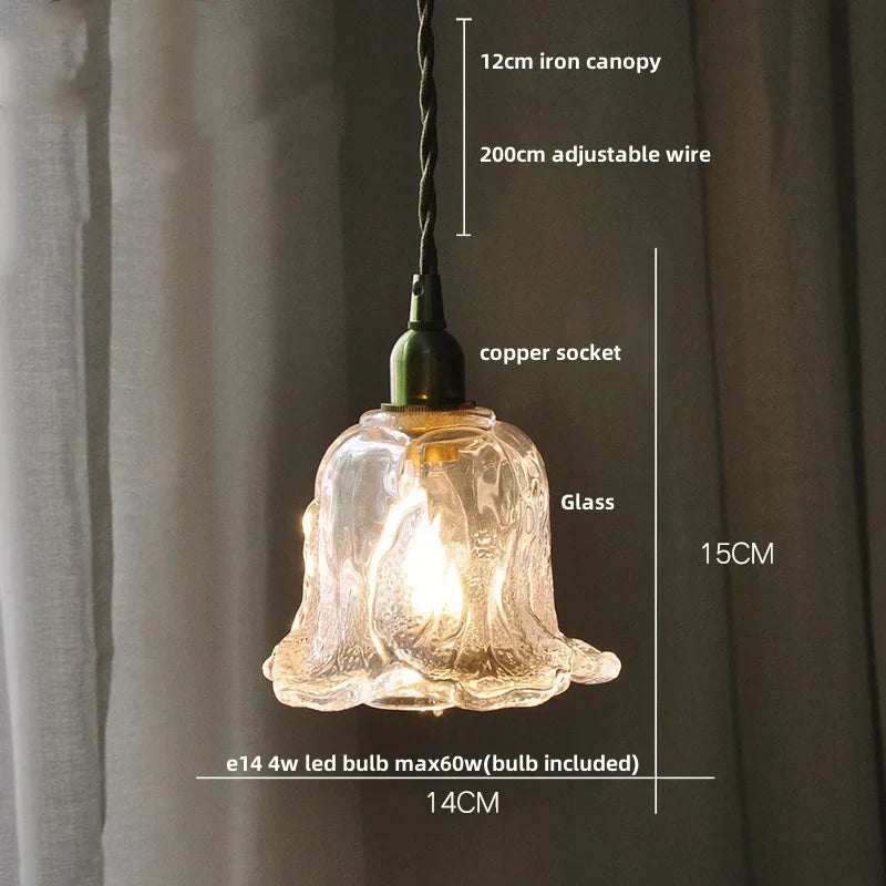 DecorBites™ Copper Glass LED Pendant Lamp: Modern Nordic Kitchen Dining Room Lighting