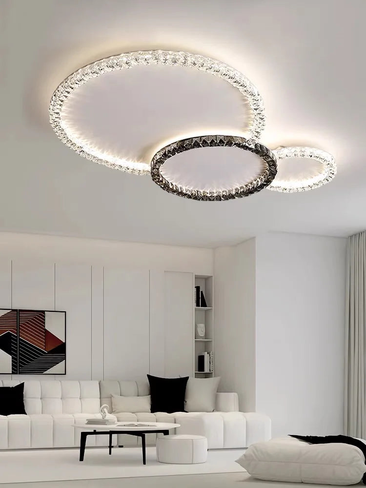 DecorBites™ Crystal Ceiling Lights LED Chandelier for Living Room Bedroom - Modern Light Luxury Indoor Luster