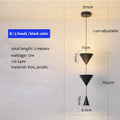 DecorBites™ Cone Pendant Light 17W Black White Industrial Kitchen Island Bedside Lamp
