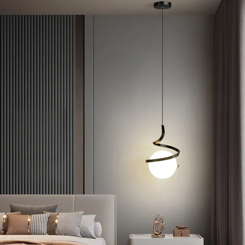 DecorBites™ LED Spiral Pendant Lights Chandelier for Living Room Bedroom Lighting