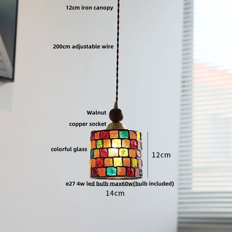 DecorBites™ Clear Glass LED Pendant Light Bar Dining Room Decor Hang Lamp Luminaire