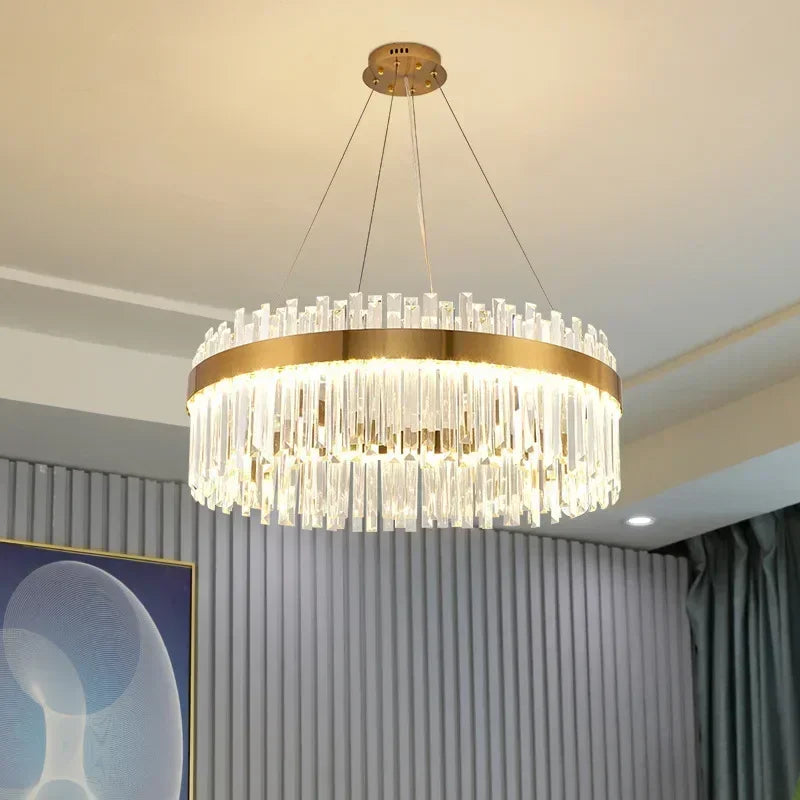 DecorBites™ Crystal Ceiling Pendant Light for Living Dining Room Chandelier Home Decor