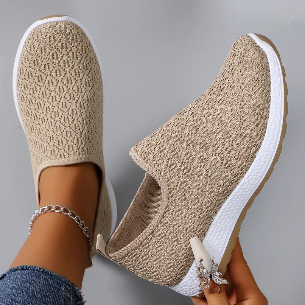 Spring new women's sports shoes, fashionable, breathable, lightweight, non-slip, wear-resistant, casual sports shoes, flat shoes
