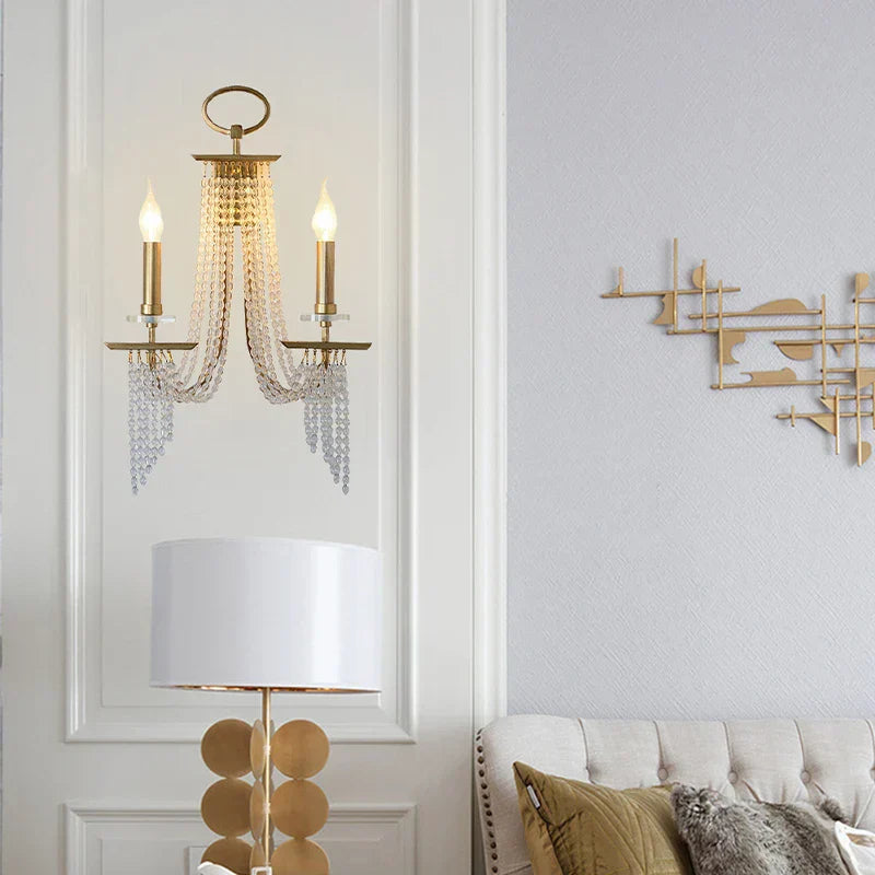 DecorBites™ Crystal Chandelier: Luxury Hanging Lamp for Romantic Indoor Decor