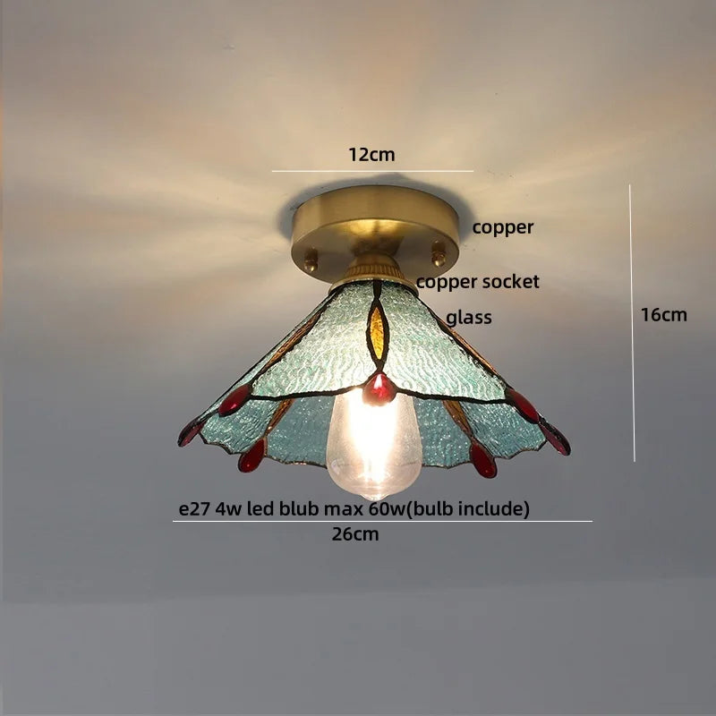 DecorBites™ Glass LED Ceiling Lamp Modern Copper Socket Ceiling Lights