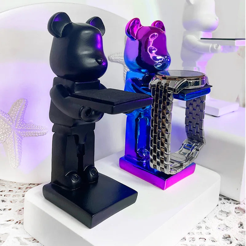 DecorBites™ Bear Statue Watch Rack: Smart Watch Display & Storage Stand