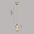 DecorBites™ Crystal Chandelier Staircase Pendant Lamp LED Lighting Fixture for Living Room