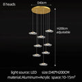 DecorBites™ LED Lotus Staircase Chandelier: Modern Design for Hotel Lobby, Villa, Kitchen Lighting