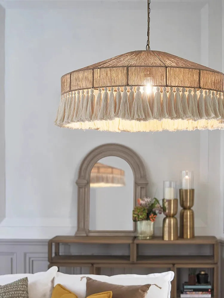 DecorBites™ Handmade Rattan Pendant Lights - Nordic Style Chandelier for Home Decor