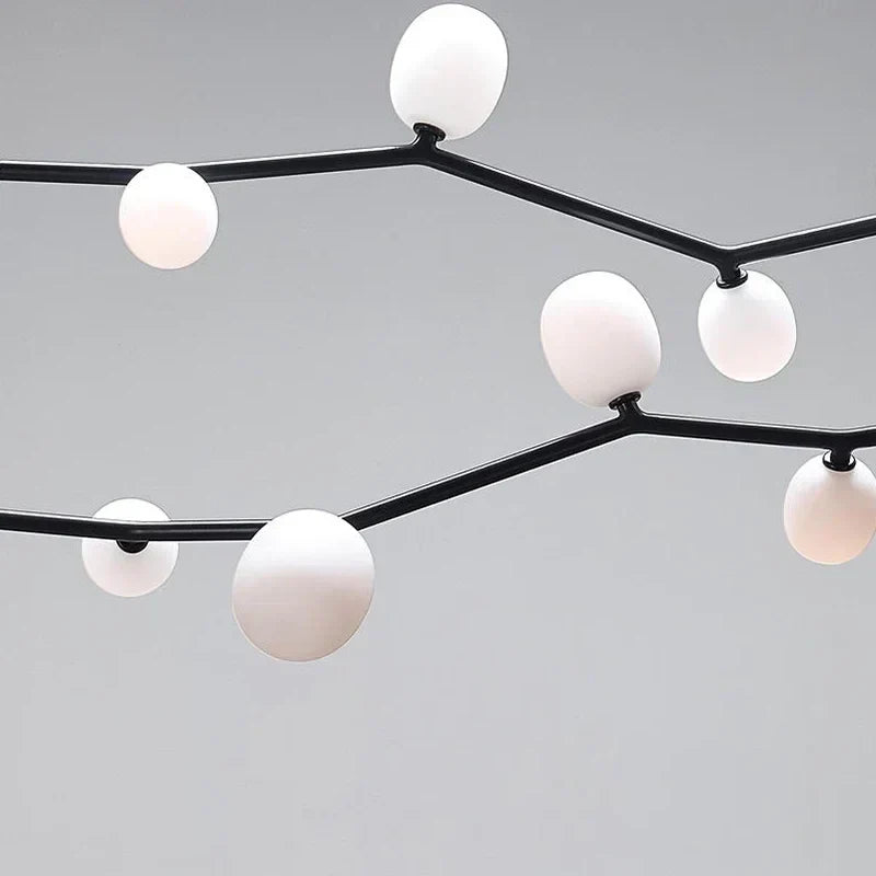 DecorBites™ Glass Branch Chandelier: LED Home Decor Lighting for Living Room & Dining Table