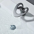 DecorBites™ Black Gray Brass Waterfall Basin Faucet Hot Cold Mixer Tap White Gold