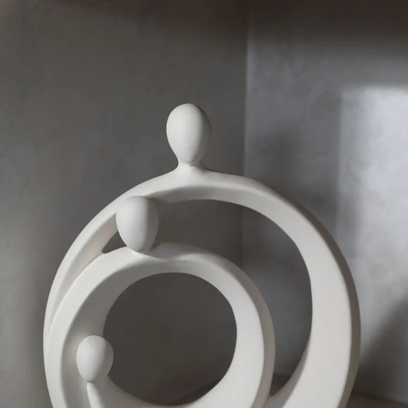 DecorBites™ Abstract Family Sculpture Set Geometric Home Decoration Ornaments