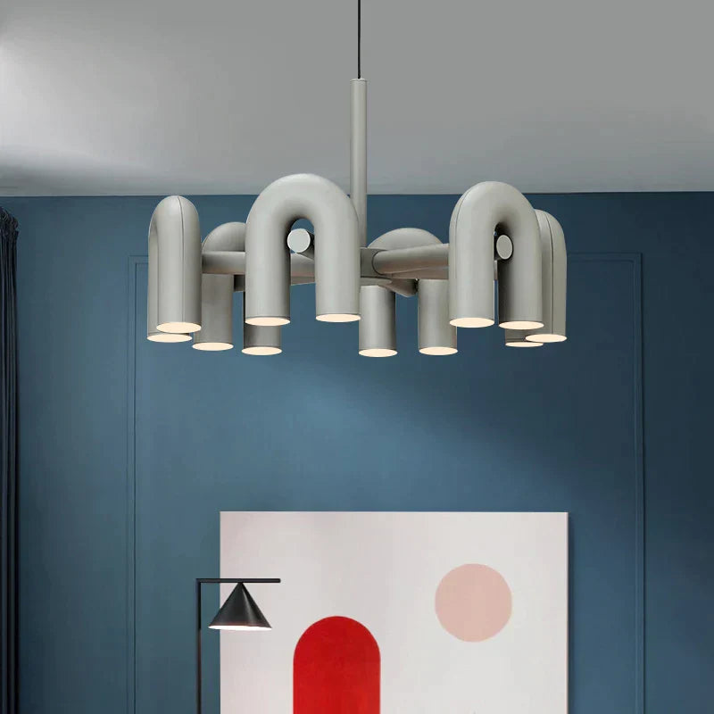 DecorBites™ LED Macaron Pendant Chandelier - Modern U Shape Hanging Lamp