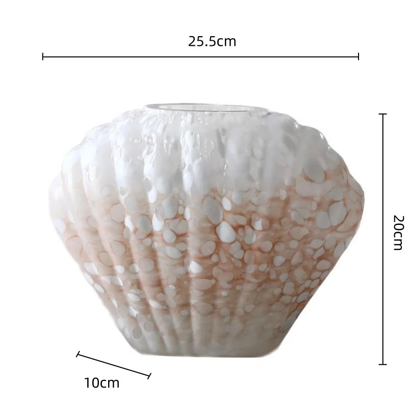 DecorBites™ Glass Vase Floral Arrangement Terrarium Clamshell Craft Shell Home Decor