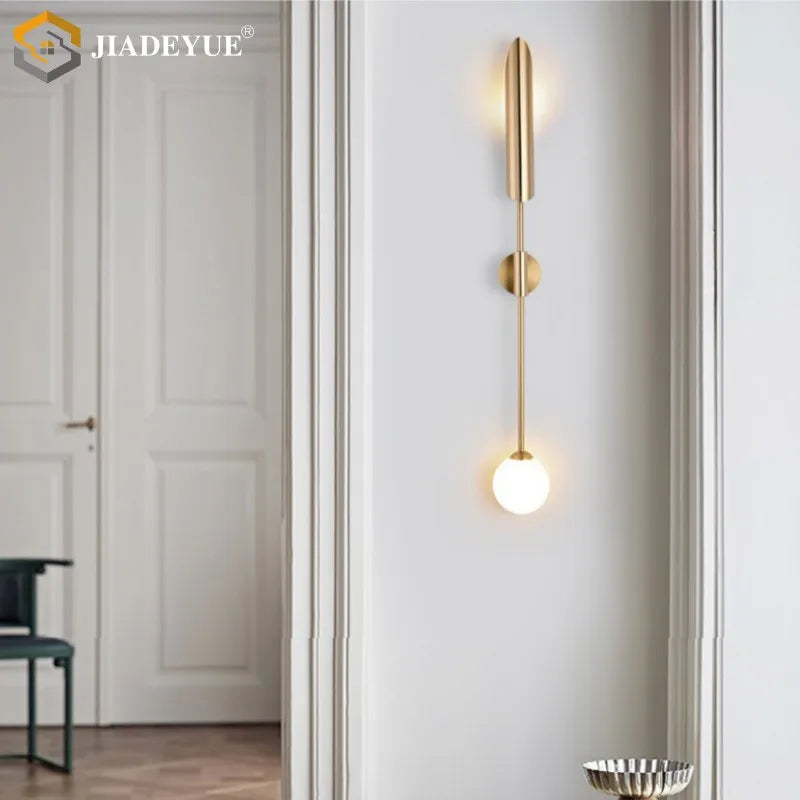 DecorBites™ Gold LED Single Head Wall Lamp for Living Room, Bedroom, and Corridor