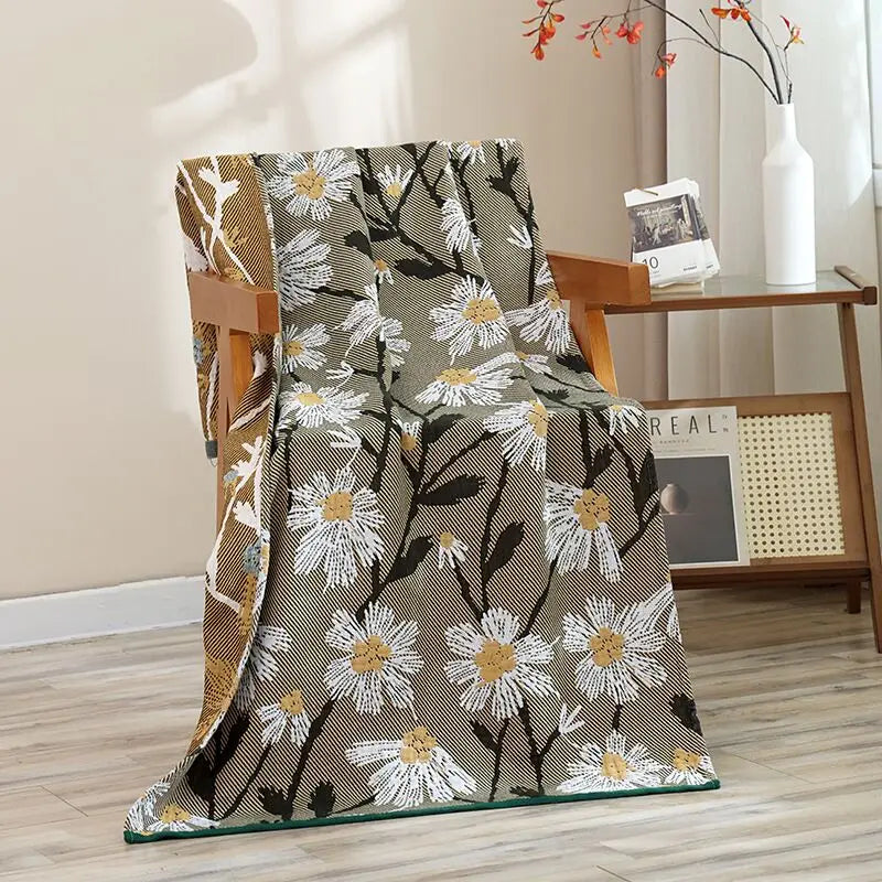 DecorBites™ Cat Bath Towel - 100% Cotton Four-layer Gauze 75*160 CM - High Quality for Adults