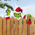 DecorBites™ Christmas Door Frame Decor Set - Festive Wooden Xmas Pendants & Merry Santa Claus Stickers