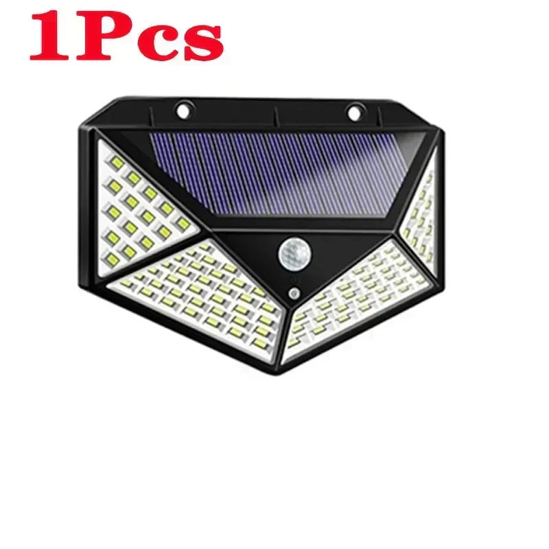 DecorBites™ 100 LED Solar Wall Lights Outdoor with PIR Motion Sensor for Garden Street Security