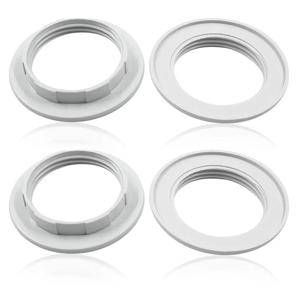 DecorBites™ Black White E27 Light Socket Ring 40mm Collar Rings for Glass Shade