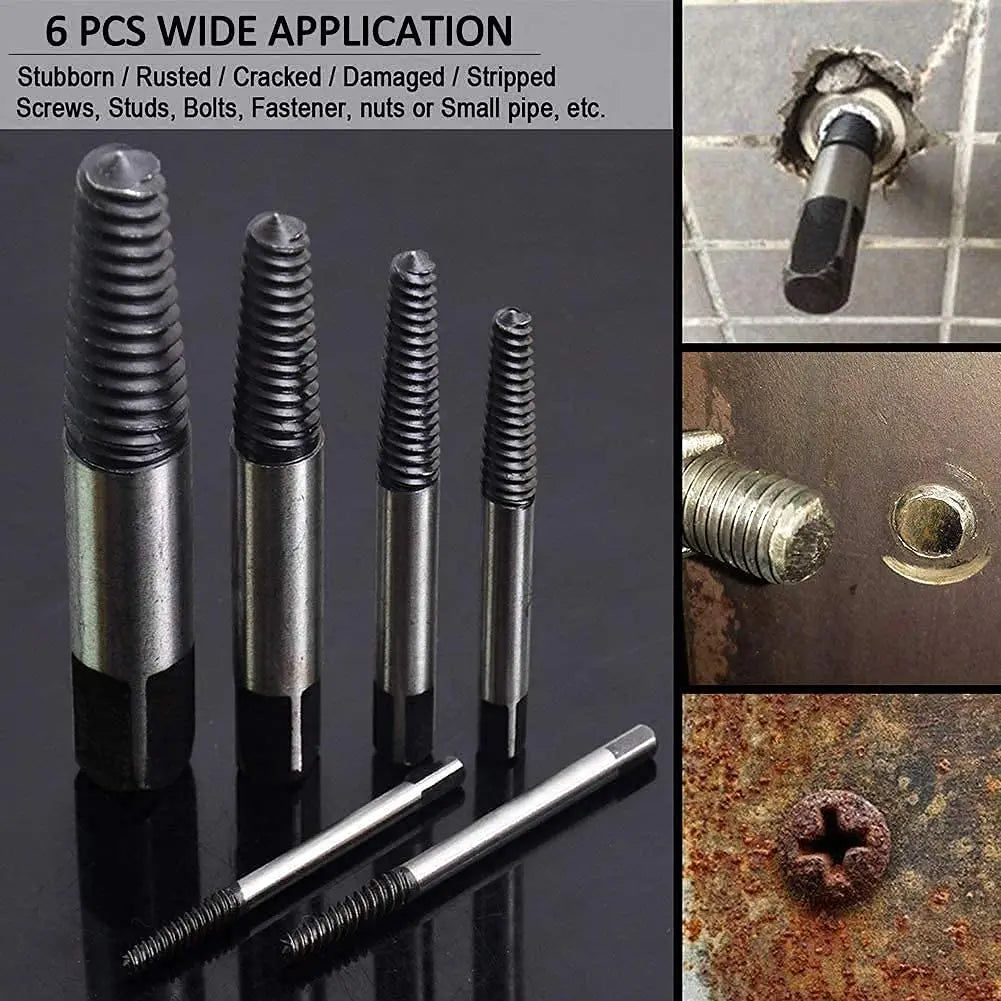 DecorBites™ Bolt Extractor Kit: Broken Screw Remover & Drill Bits Set