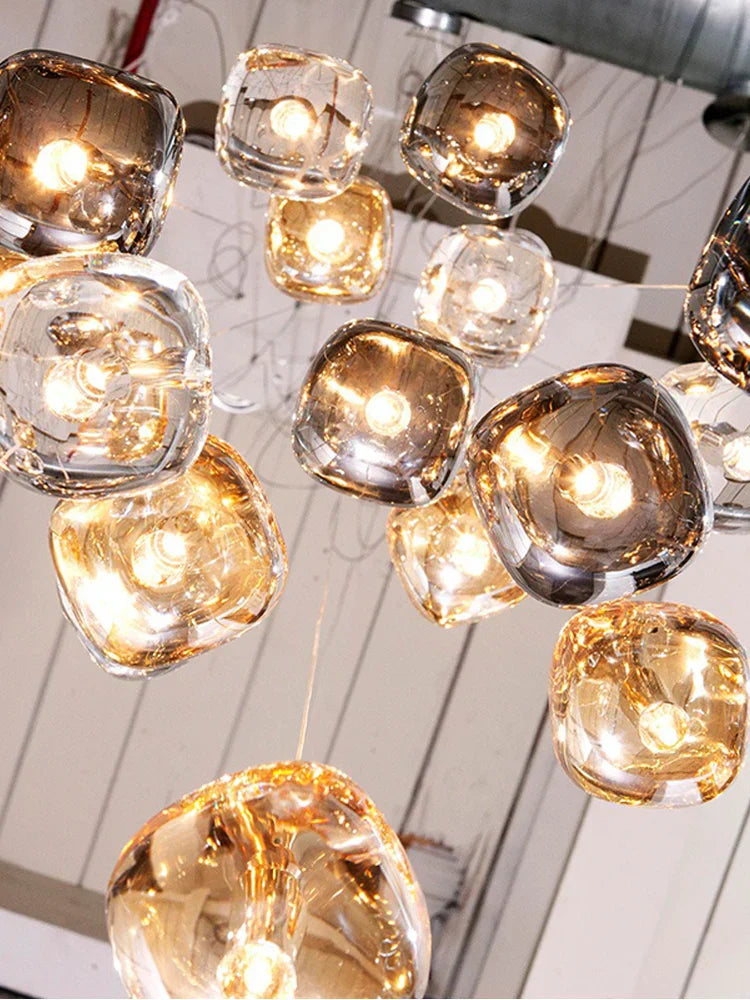 DecorBites™ Crystal LED Ceiling Chandelier for Living Room, Bedroom, Dining, and Kitchen
