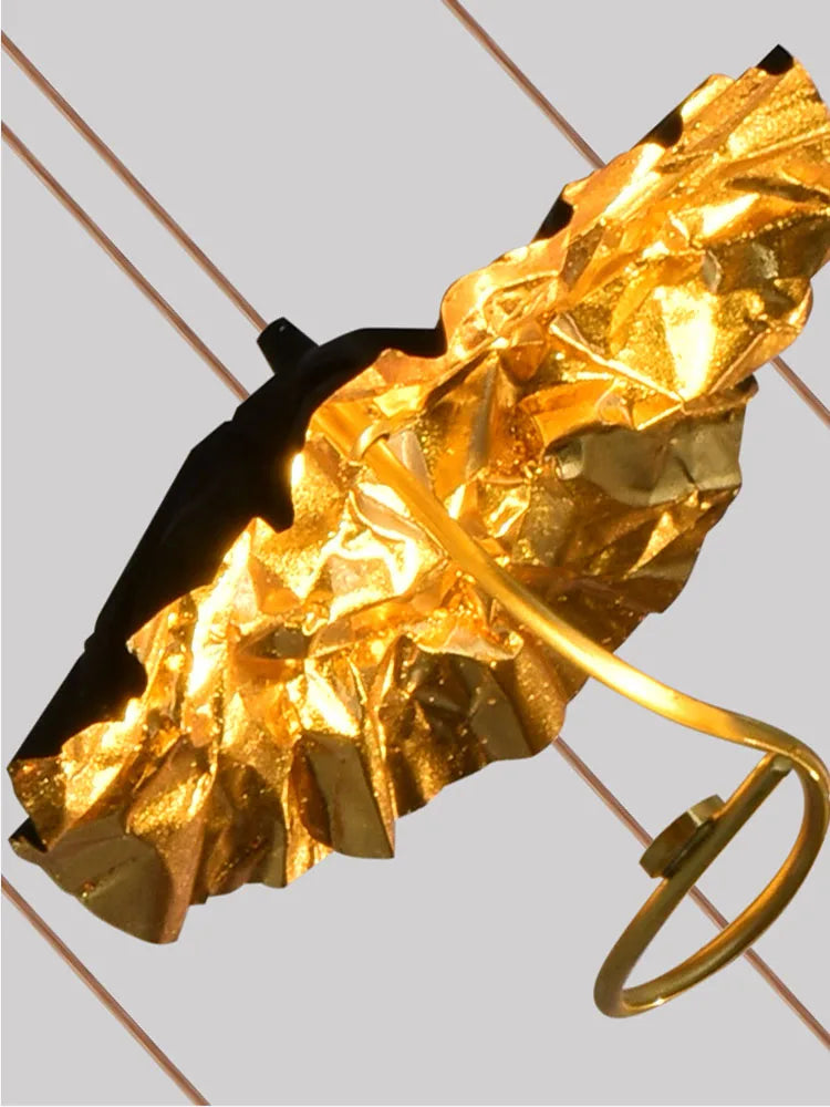 DecorBites™ Lotus Staircase LED Chandelier - Multi-Head Copper Black Gold Hanging Lamp