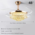 DecorBites™ Crystal Chandelier Ceiling Fan with Dimmable LED Lighting and Remote Control