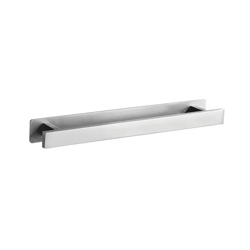 DecorBites™ Black Steel Towel Hanger - Square Bathroom Towel Rack