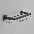 DecorBites™ Black Bathroom Accessories Set: Robe Hook, Towel Rail, Shelf, Paper Holder