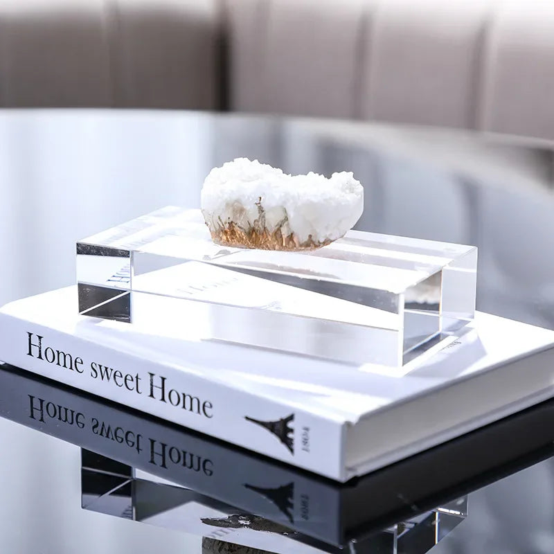 DecorBites™ Clear Crystal Coralline Ornaments for Home Decor