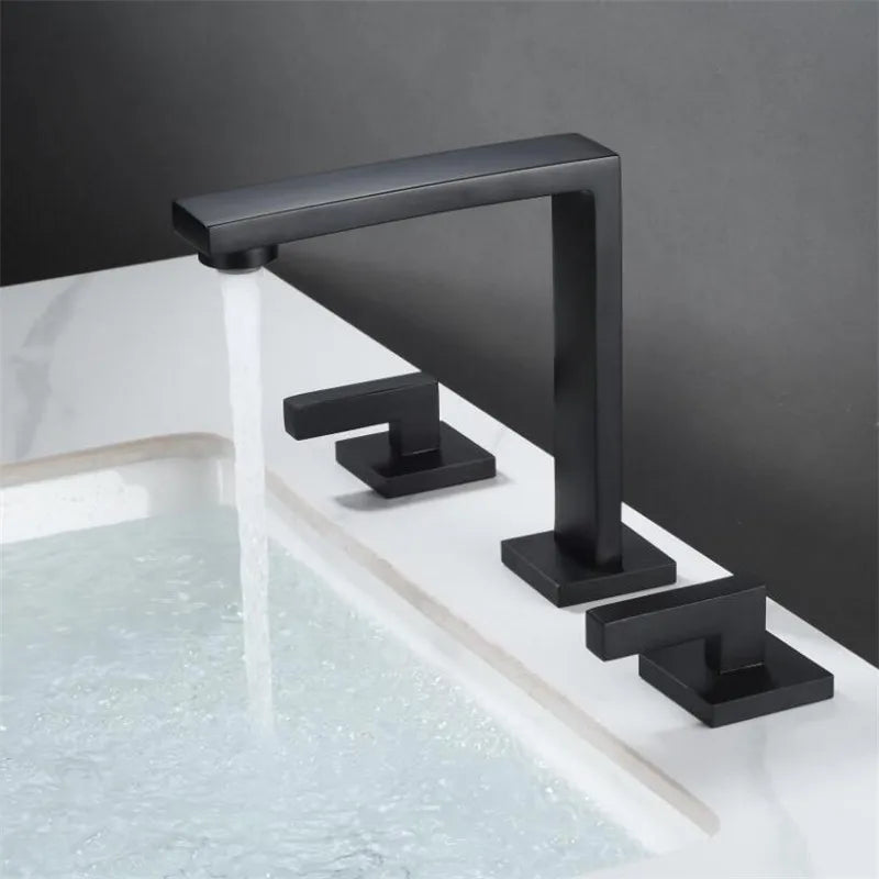 DecorBites™ Brushed Gold Waterfall Basin Faucet - Antique Brass Bathroom Sink Faucet