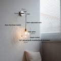 DecorBites™ Ceramic LED Wall Sconce Pull Chain Switch Bedside Lamp White Nordic Modern Fixtures
