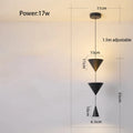 DecorBites™ Cone Long LED Pendant Chandelier for Modern Bedroom, White/Black Variant