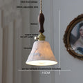 DecorBites™ Ceramic Knob Switch LED Pendant Lamp, Nordic Walnut Wood Hanging Light Fixtures for Living Room