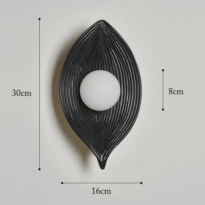 DecorBites™ Leaf Resin LED Wall Sconces for Bedroom Living Room Corridor, Indoor Decor Lighting