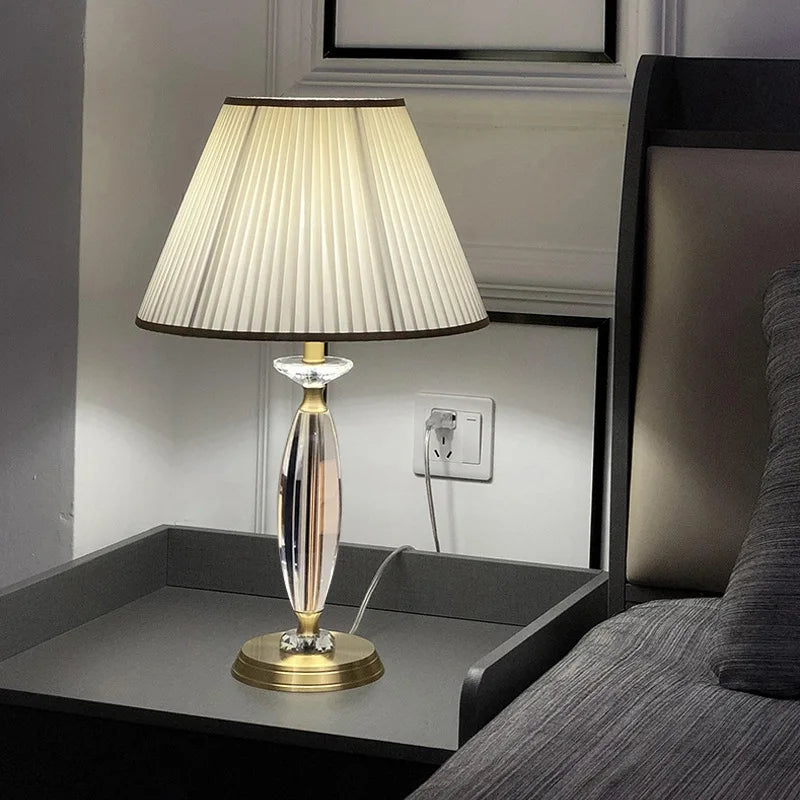 DecorBites™ Crystal Floor Lamp - European Retro Style for Living Room, Bedroom, or Home Decoration