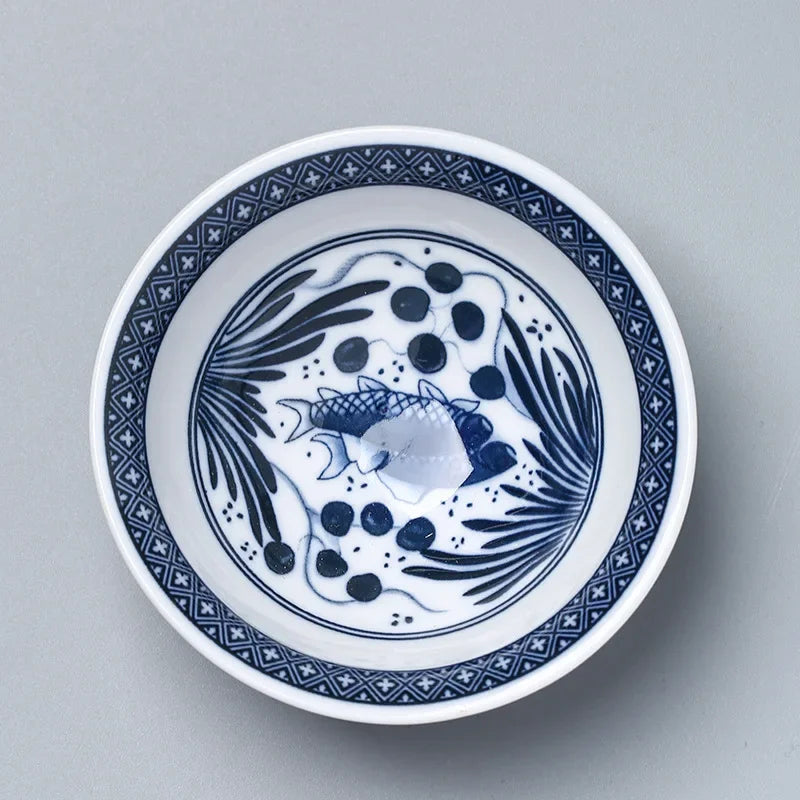 DecorBites™ Ceramic Kung Fu Tea Cup, Japanese Style Porcelain Espresso Coffee Cup