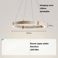 DecorBites™ LED Stone Ring Chandelier - Trendy Design for Living & Dining Room