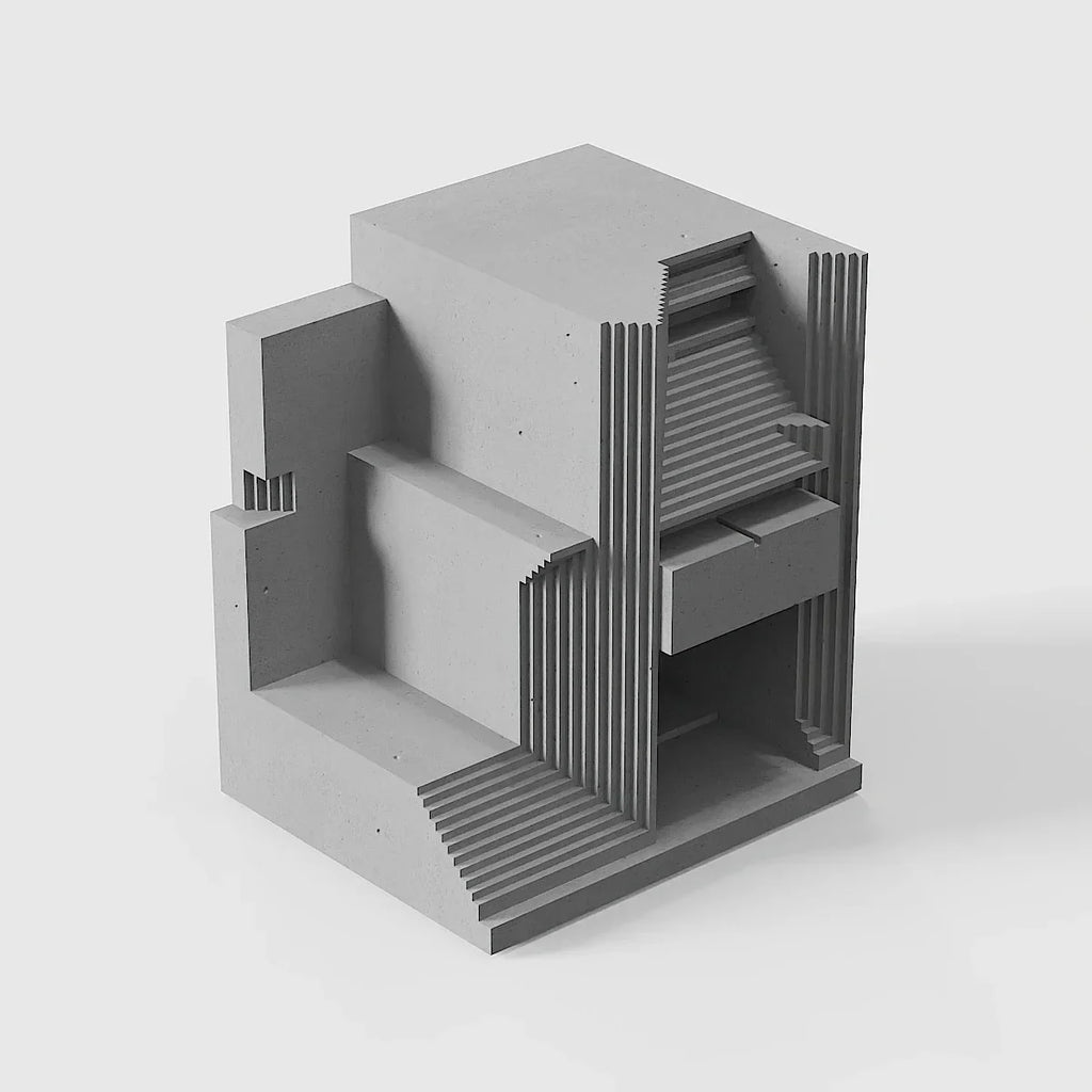DecorBites™ Concrete Home Decoration: Brian Family Cemetery Model for Living Room Desktop.