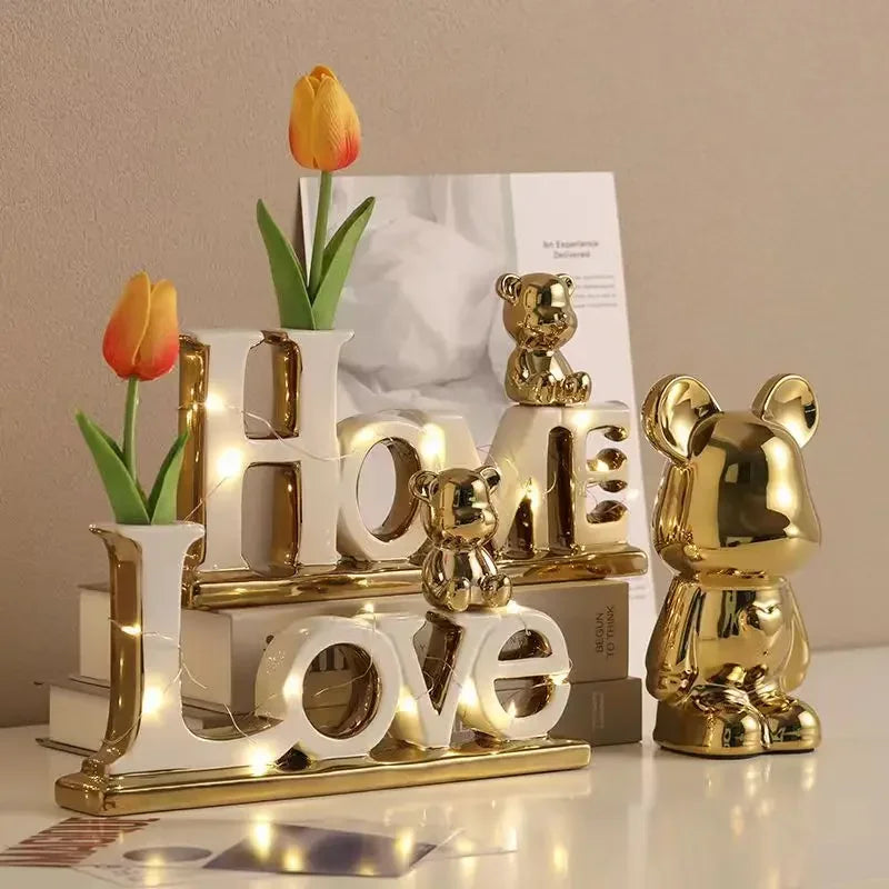 DecorBites™ Love Bear 3D Ceramic Christmas Decoration Ornaments Festive Gift