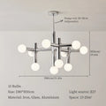 DecorBites™ Bauhaus Glass Hanging Ceiling Lamps LED Chandelier Room Decor for Living Bedroom