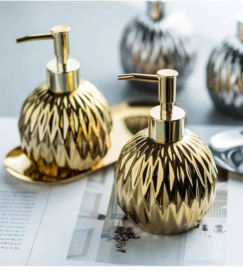 DecorBites™ Ceramic Liquid Soap Dispenser Set 400 ML