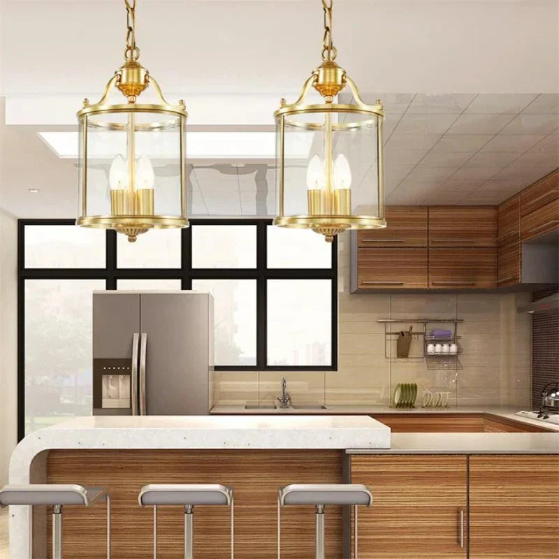 DecorBites™ Bronze Glass Chandelier Pendant Lights for Country Home Decor