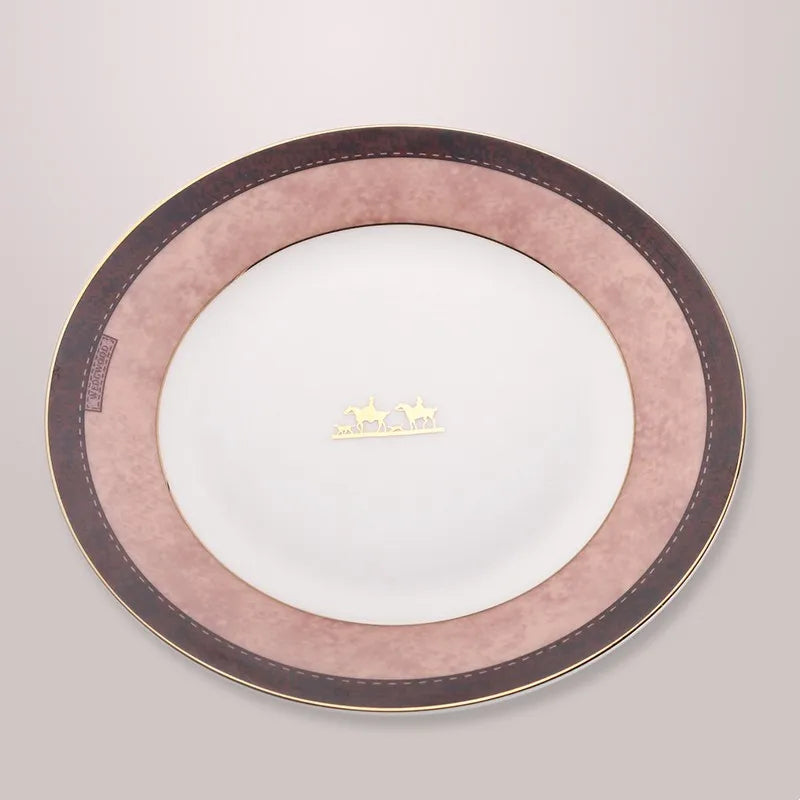 DecorBites™ Bone China Tableware Set: Dinner Plate, Coffee Cup, Saucer, Service Plate, Tea Cup
