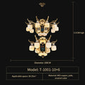 DecorBites™ All Copper Jade Chandelier for Villa Living Room, Dining Room - Chinese Style Duplex Copper Lamp