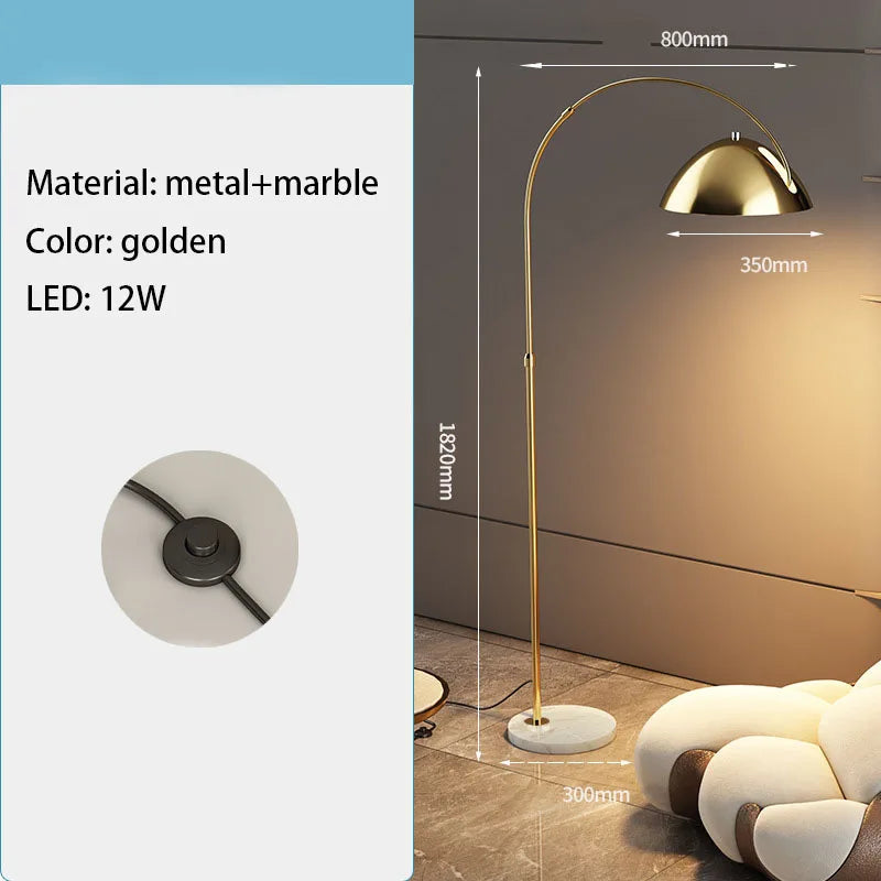 DecorBites™ Designer Marble Floor Lamp for Luxury Living Room Lighting