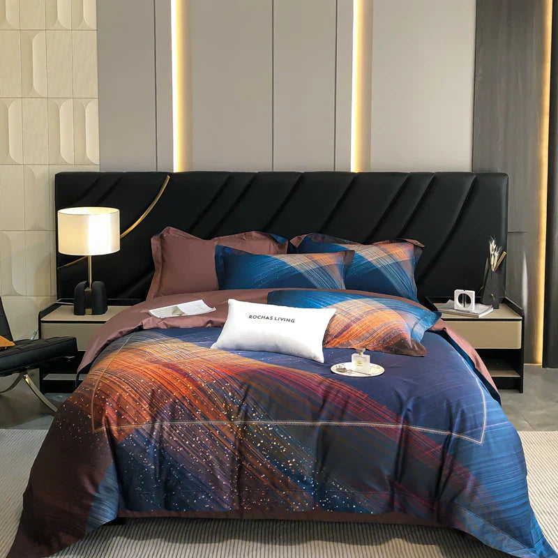 DecorBites™ Egyptian Cotton Flower Bedding Set, Luxury 1000TC Duvet Cover, Sheets, Pillowcases