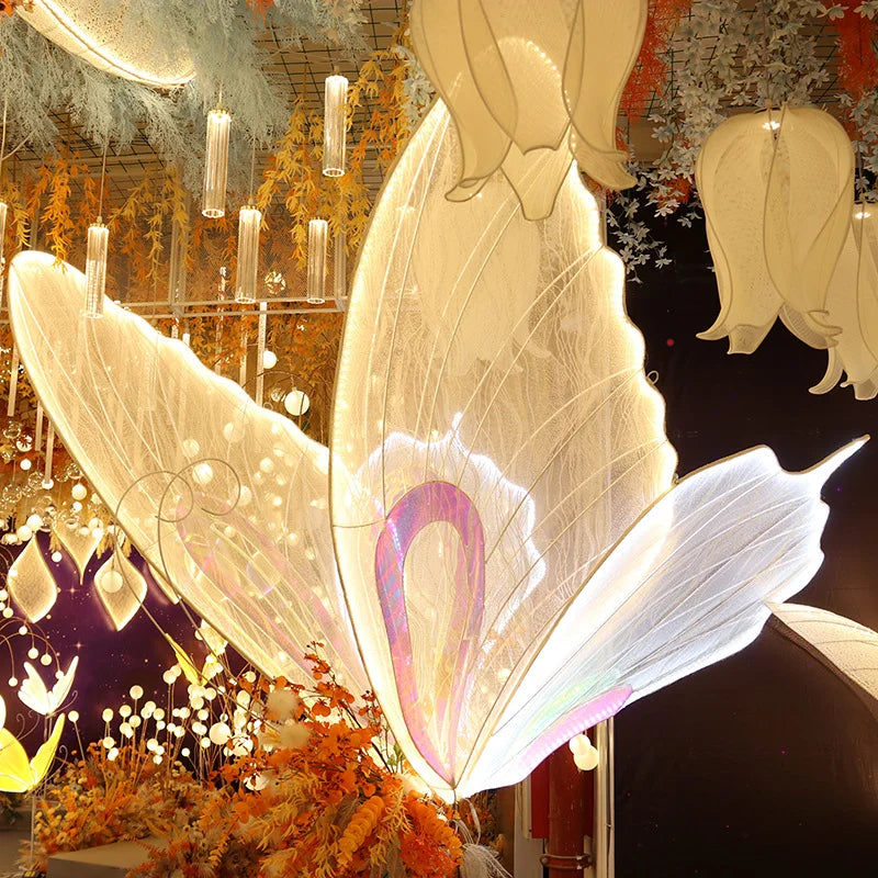 DecorBites™ Blue Lace LED Butterflies Lamp for Romantic Wedding Decor