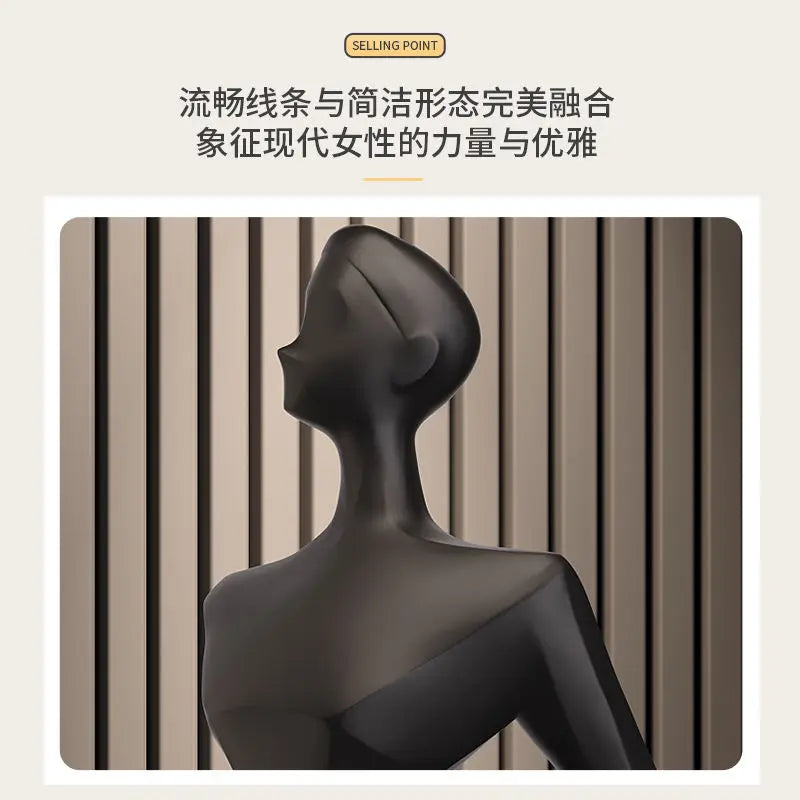 DecorBites™ Abstract Figure Art Sculpture: Luxury Living Room Decor & Housewarming Craft